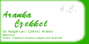 aranka czekkel business card